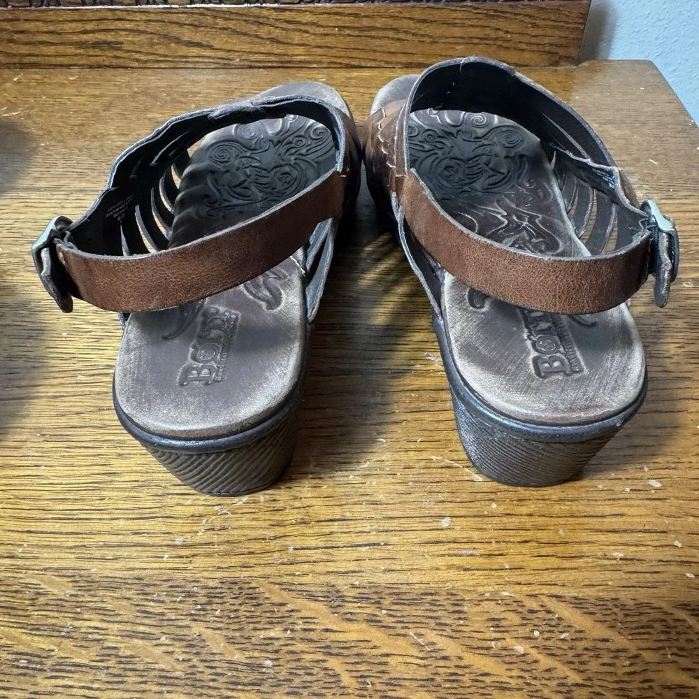 Born Women's Brown Leather Fisherman Sandals Size 9/9.5 M Huarache Mexico